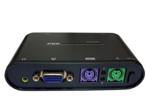 Action Star PK-2AA0-US 2-Port PS/2 KVM Switch w/Audio and 2 sets of 5Ft. Cables