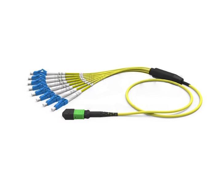 Fiber Optic Harness QSFP MPO To LC/PC Transceivers 8 Fibers Singlemode OS2 