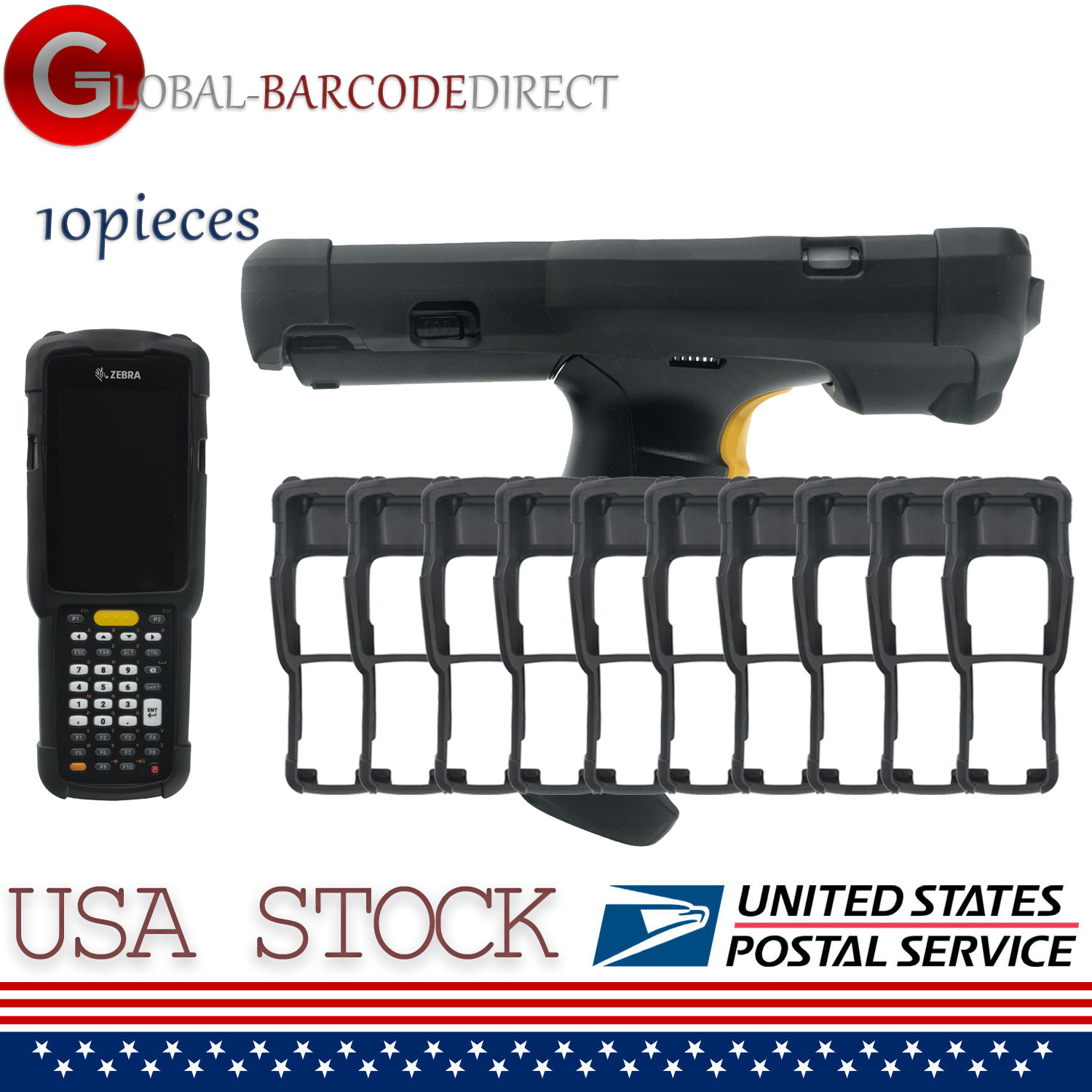 10x Protective Rubber Cover for Zebra MC3300 MC330K Scanner SG-MC33-RBTG-01