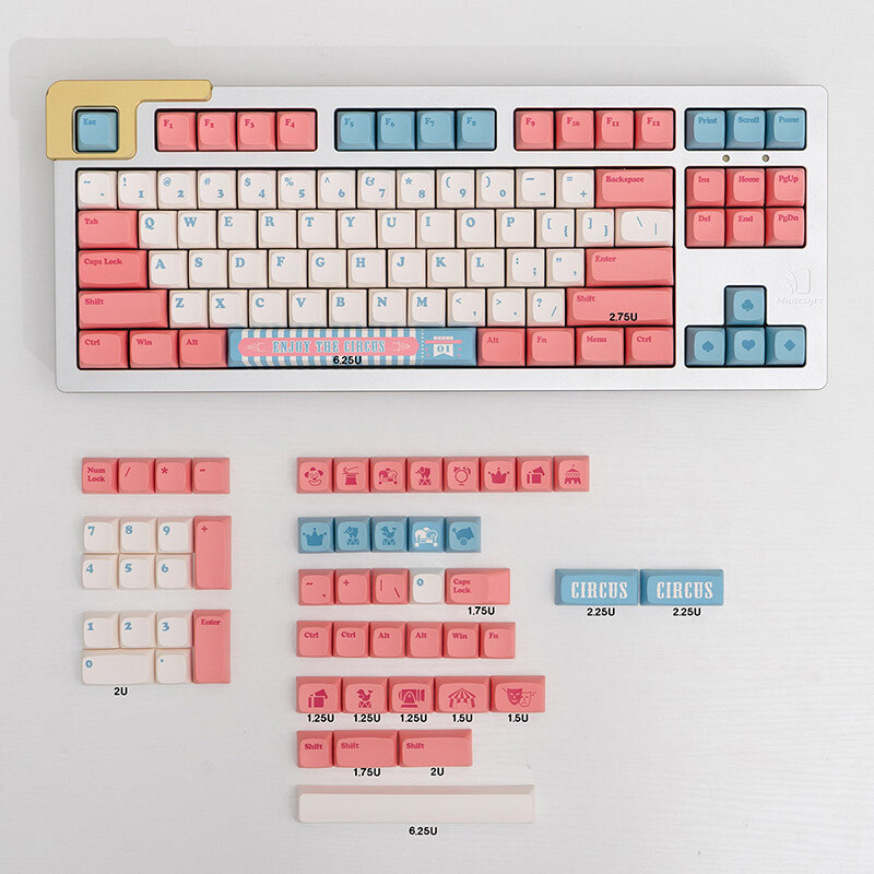 GMK Copy Circus Theme Keycap XDA Profile PBT 139pcs/set