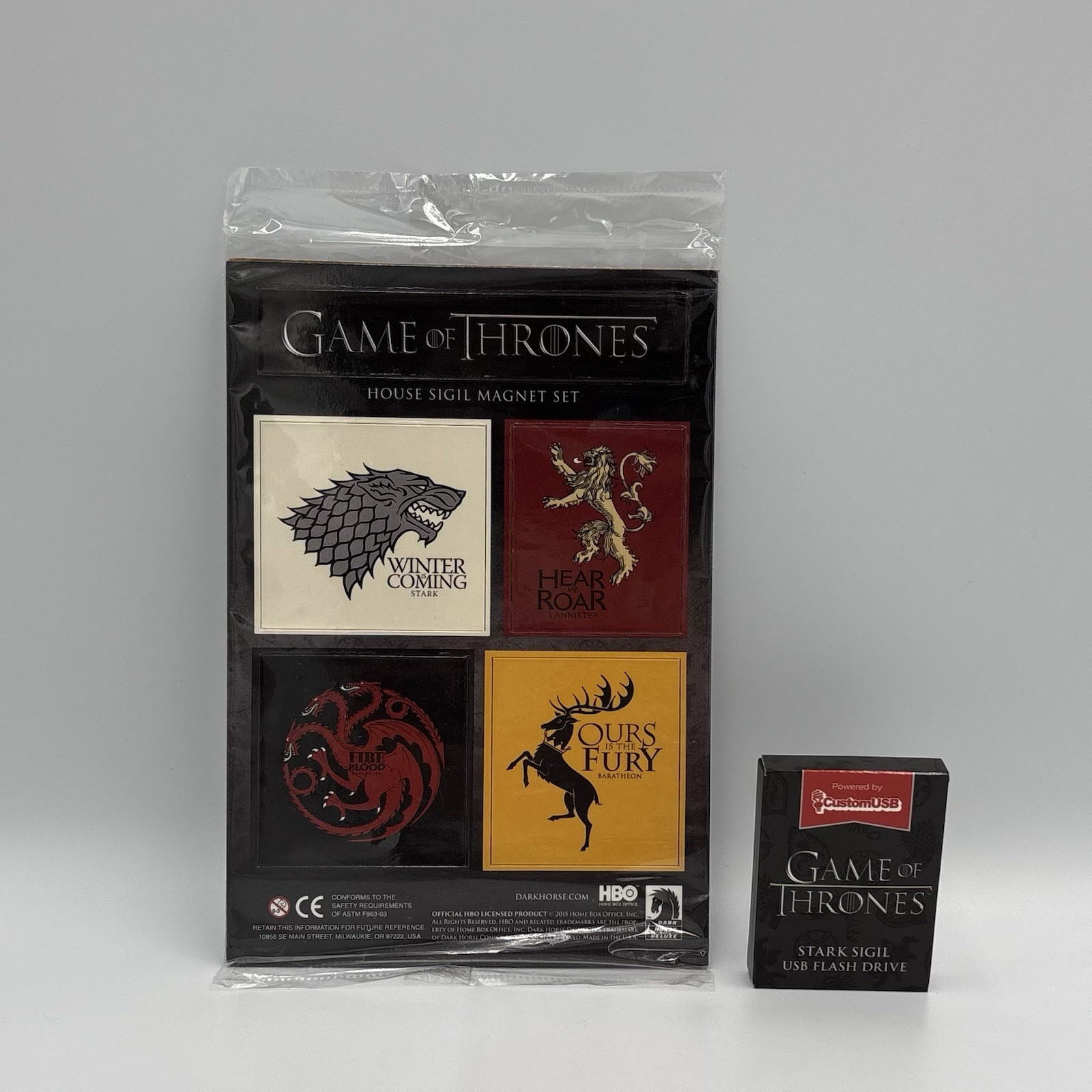 RARE Loot Crate Exclusive Game Of Thrones Magnet Set & 4GB USB Flash Drive