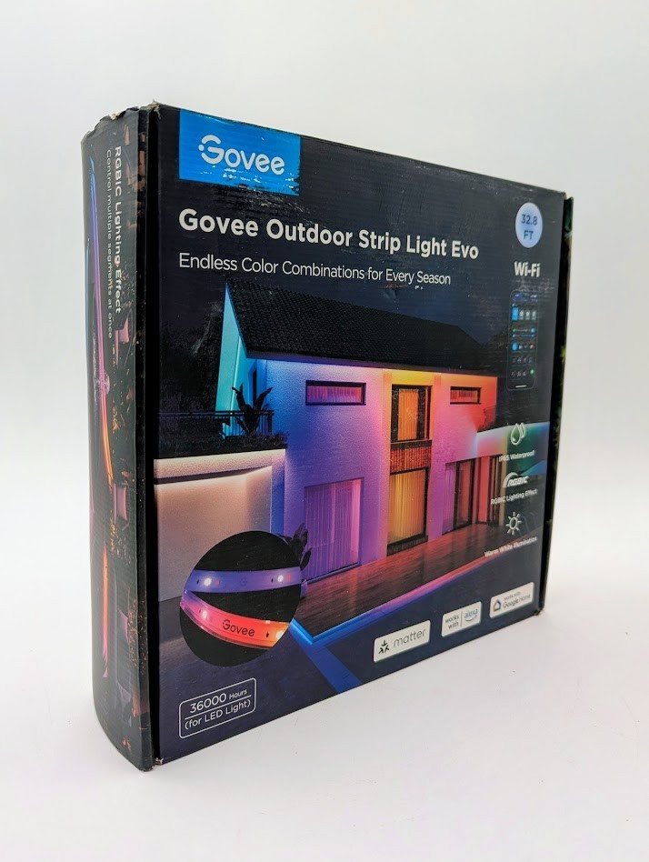 Govee - Wi-Fi Bluetooth Smart Outdoor LED Strip Light 32.8ft