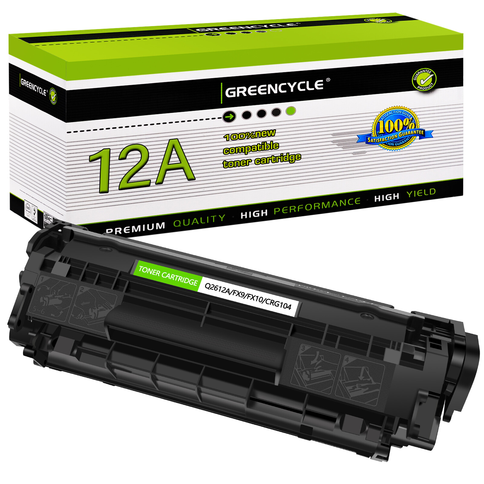 1PCS Q2612A 12A Toner Cartridge For HP LaserJet 1010 1020 1022n 1022nw 3050 3052