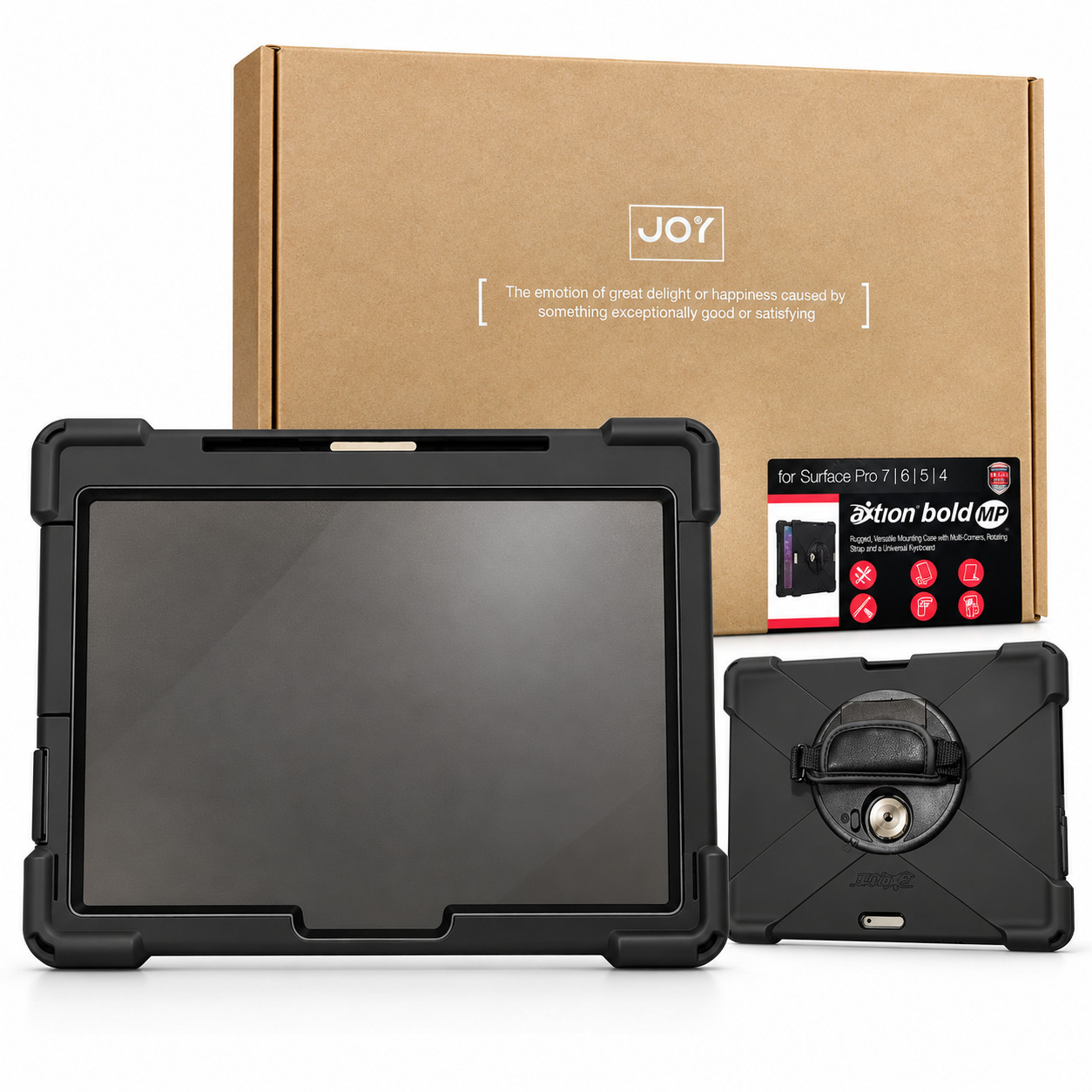 Lot of 3 Joy Factory aXtion Bold MP Rugged Cases Surface Pro 7/6/5/4 Black