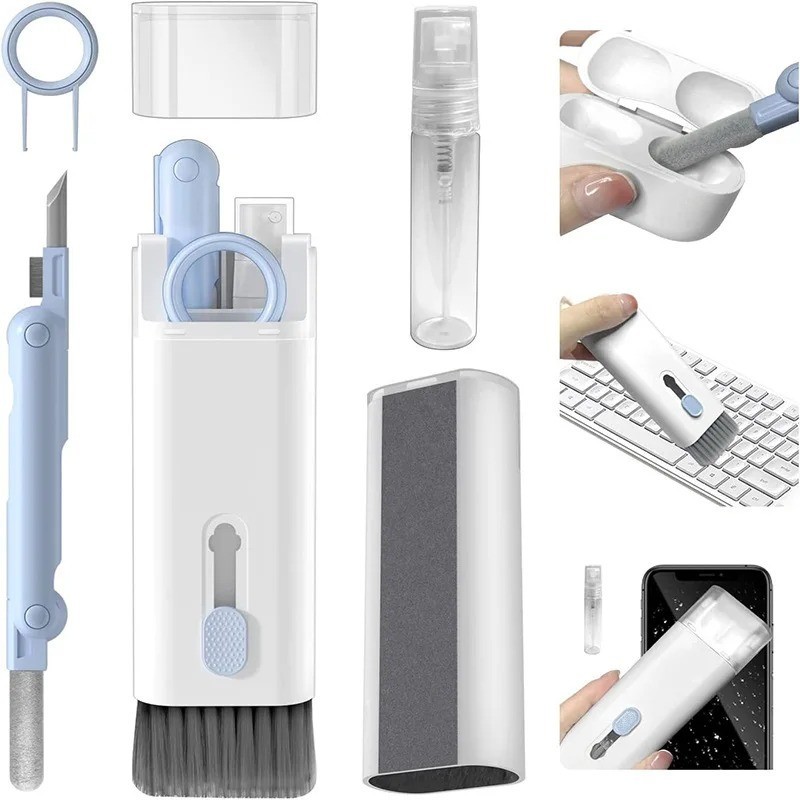 7-in-1 Keyboard Cleaner Kit Cleaning Brush Earphone Headset Keycap Puller