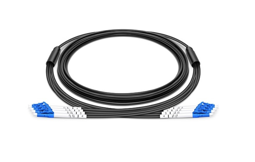 50M LC 4 Strands Singlemode Military-Grade Armored Fiber Optic Patch Cable -3678