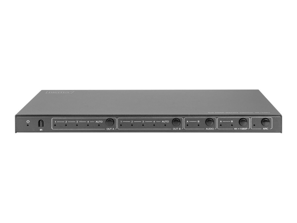 DIGITUS 4x2 HDMI Matrix Switch 4K/60Hz HDMI Input HDMI Output DS-55509