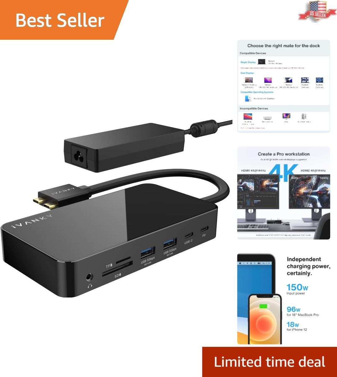 Enhance Your Setup with 150W FusionDock: Dual 4K@144Hz Docking Station
