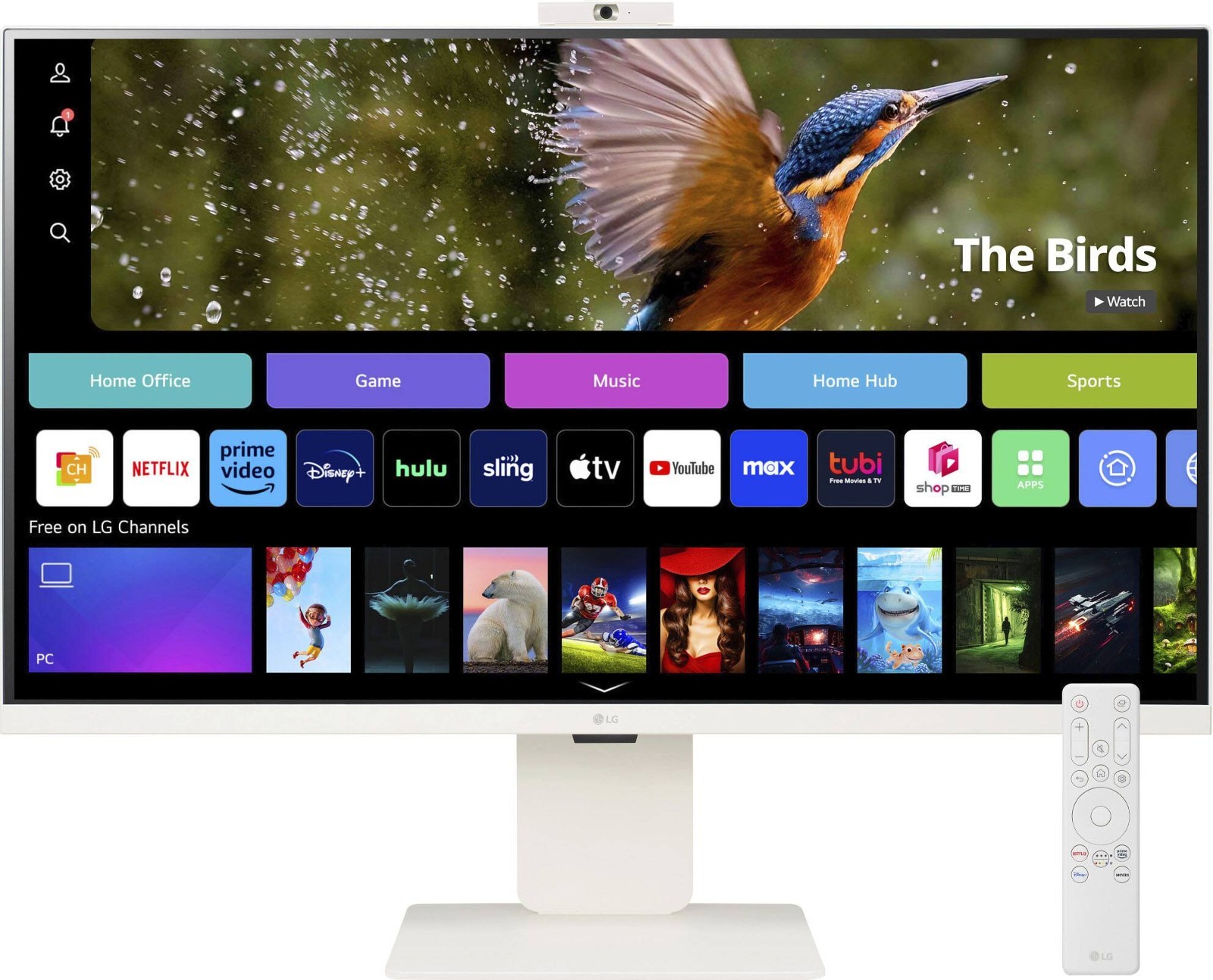 LG MyView 32SR85U-W 32" Class Webcam 4K UHD Smart LED Monitor, 16:9, White