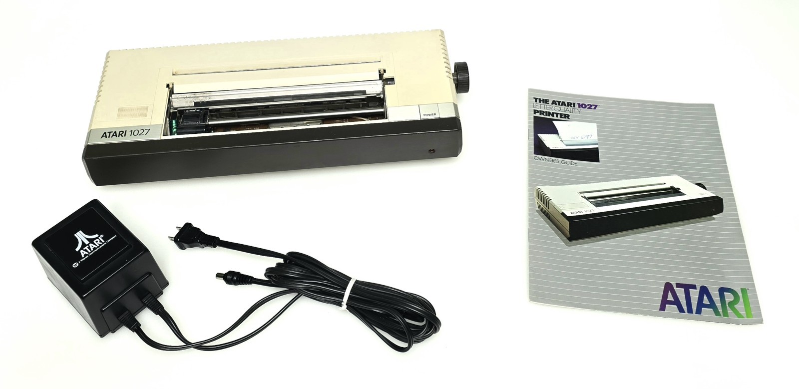 ATARI 1027 Vintage Letter Quality Printer, Power Supply and Manual (Parts Only)