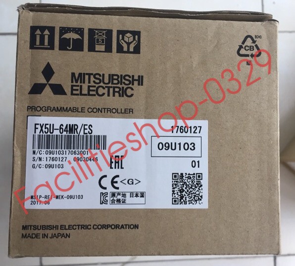 1PCS New  Mitsubishi FX5U-64MR/ES FX5U64MRES In Box Brand DHL/FedEx