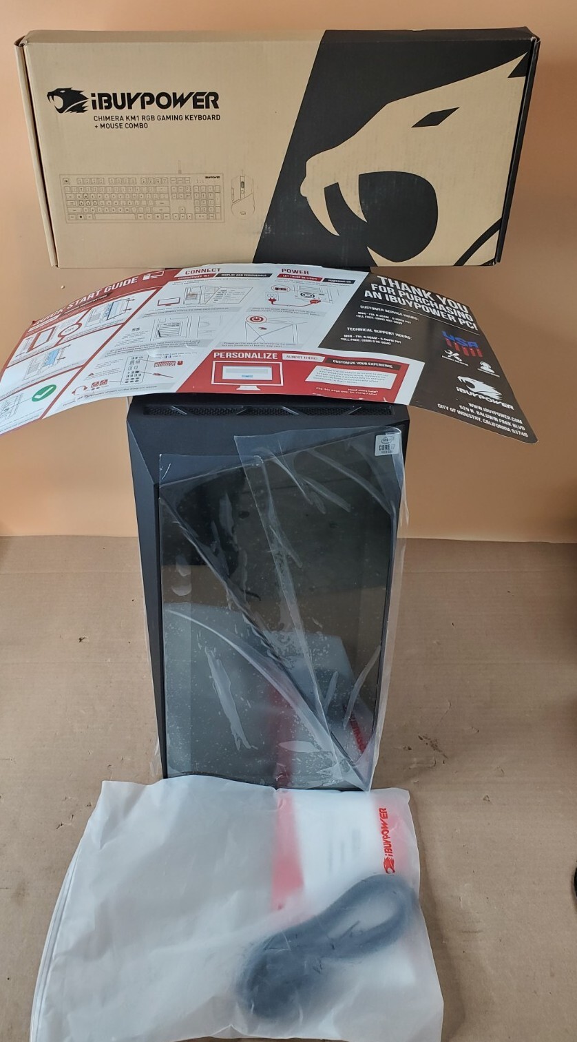 iBuyPower Slate Mono MR Desktop COmputer Intel Core i7-10700F Windows 10 Home
