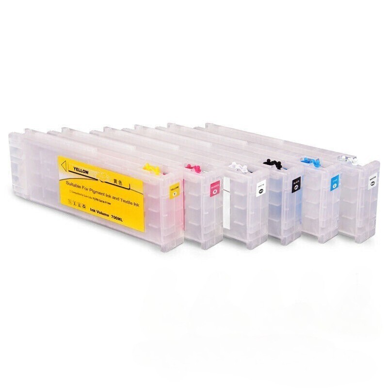 6*600ML Empty Ink Cartridge for F2000 F2100 with 2 White Chips As Gift