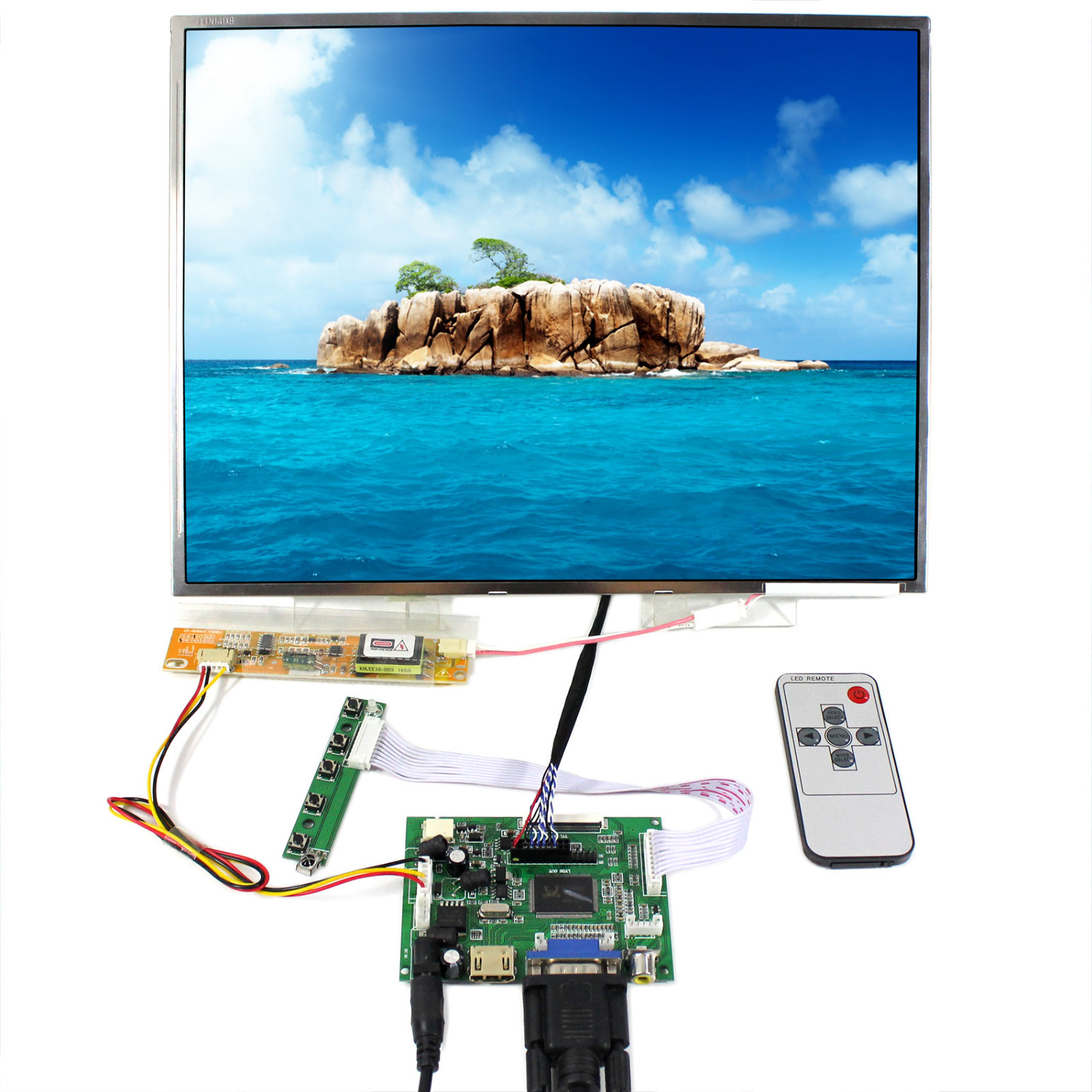 HD VGA 2AV LCD Controller Board 14" 1024x768 LTN141XF Controller Board