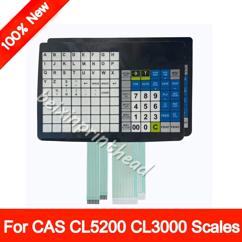 100% New Keyboard Overlay & Internal Circuitry Set For CAS CL5200 CL3000 Scales