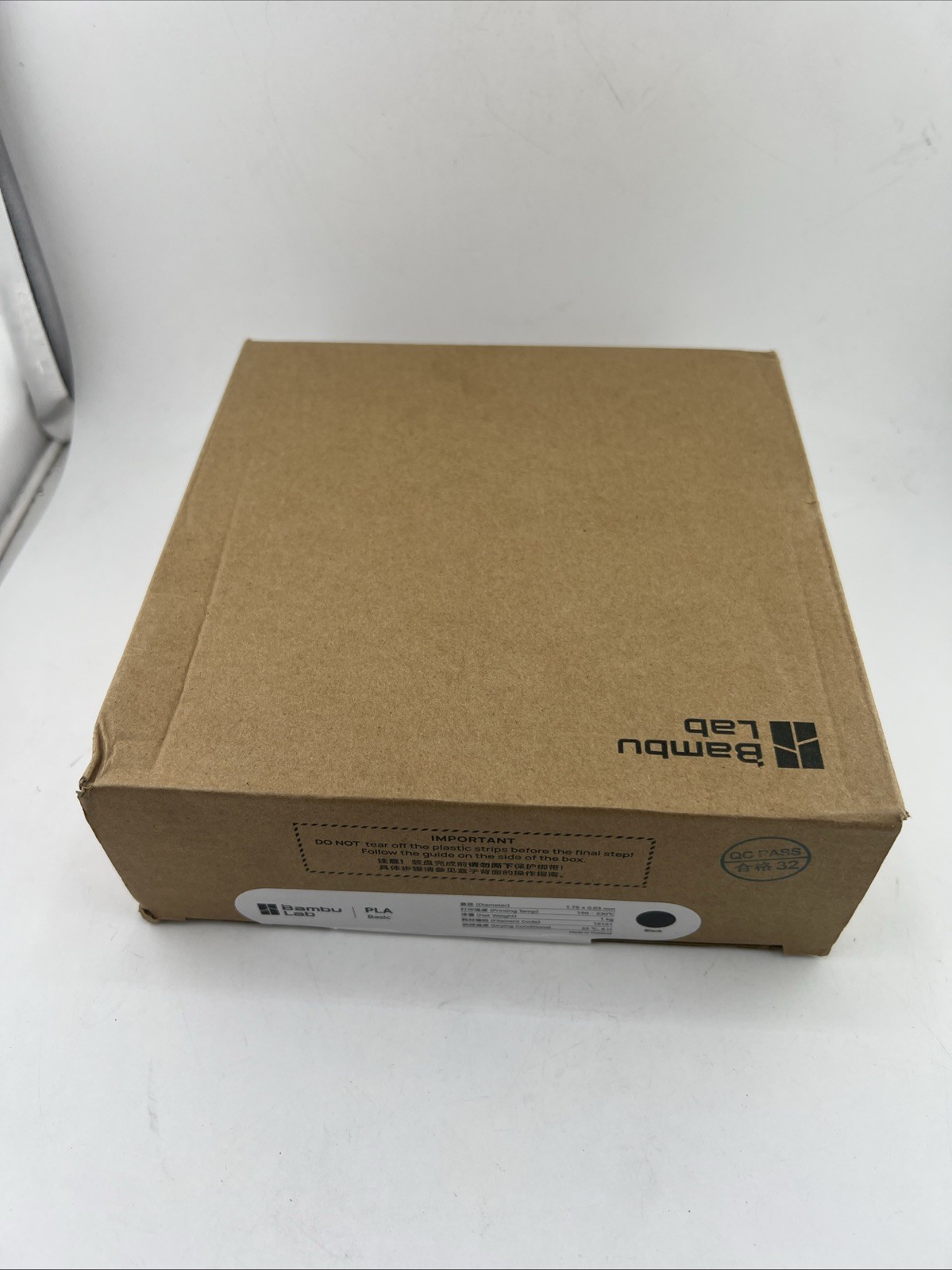 Bambu Lab PLA Basic Refill Filament 1.75mm 1kg Black New