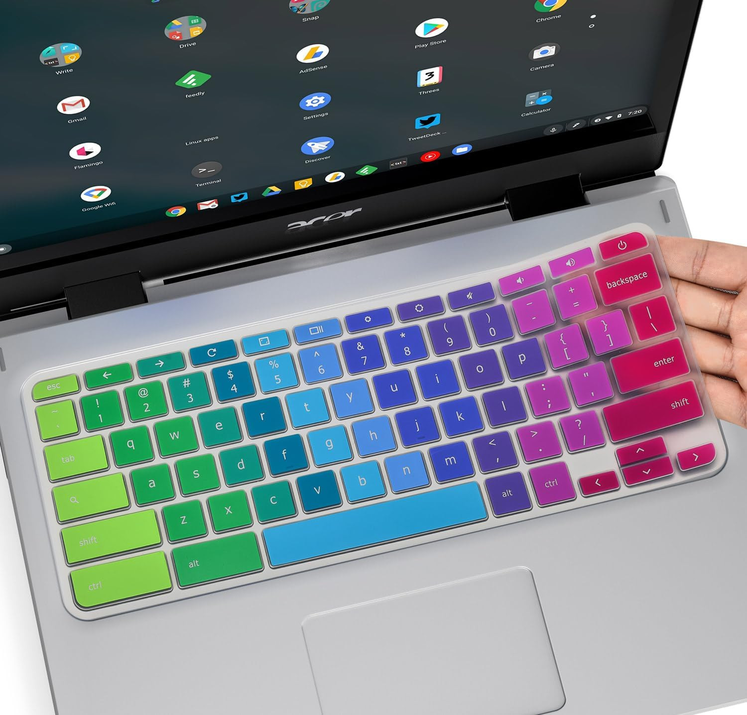 Colorful Keyboard Cover for Acer Chromebook Spin 311 714 C733 CP311