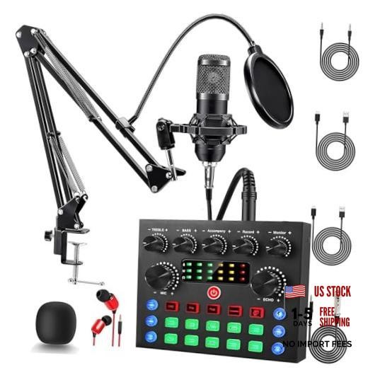 Podcast Equipment Bundle, Podcast Microphone Bundle with BM 1*BM800 Microphone