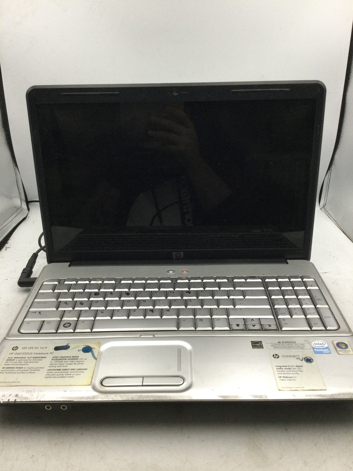 HP G60 LAPTOP - for parts - INTEL PENTIUM DUAL CORE - 1GB RAM - READ DESC-BB