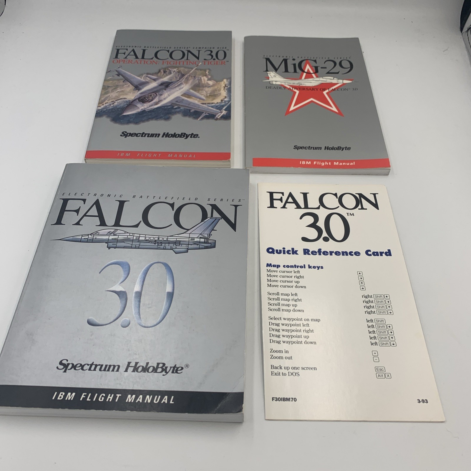 Falcon 3.0 & Mig-29 1991 Spectrum Holobyte Pc Computer Games Manuals Only