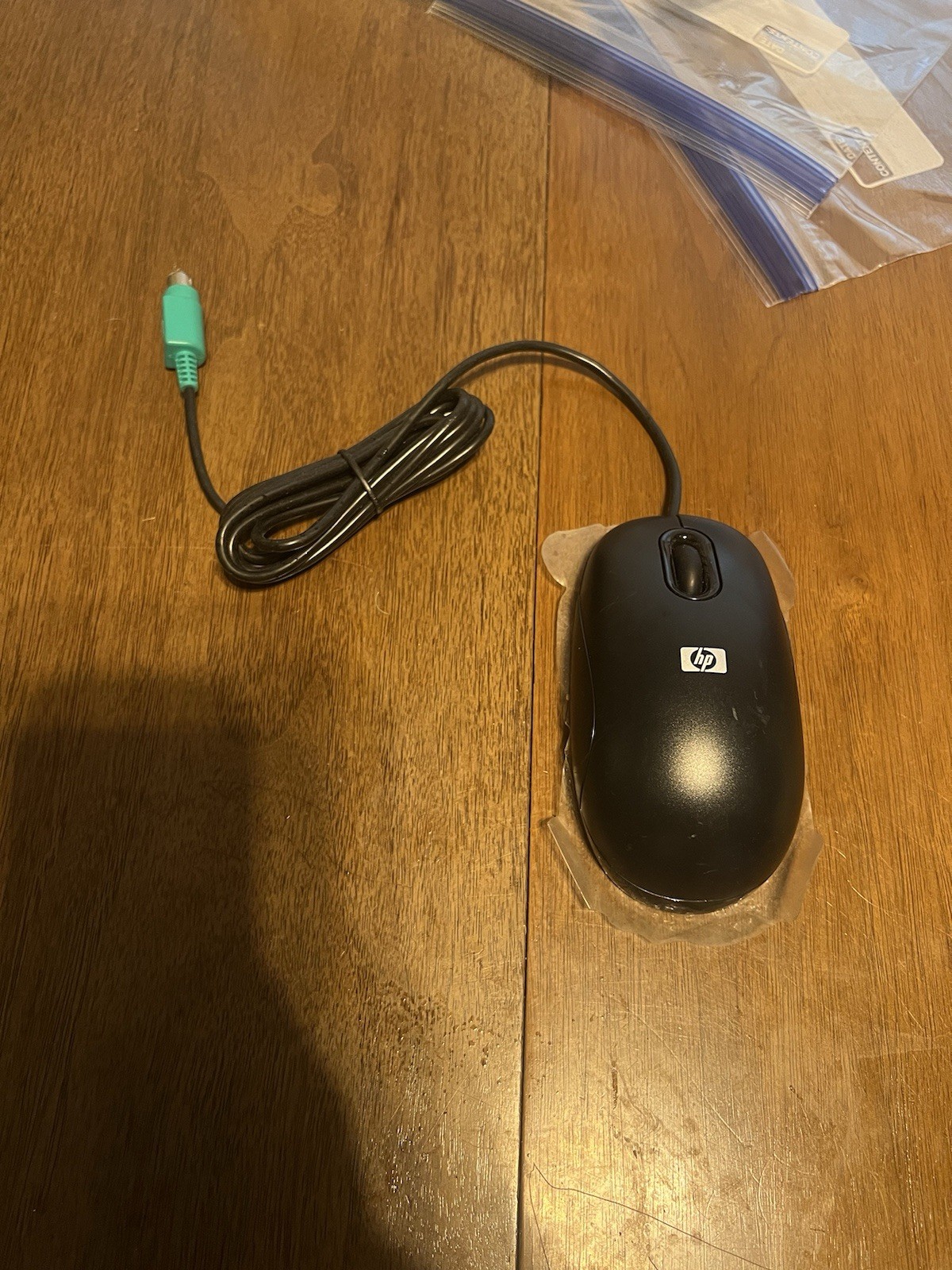 Genuine HP (M60PB) PS/2 Wired Black Computer Optical Mouse Looks To Be New /11