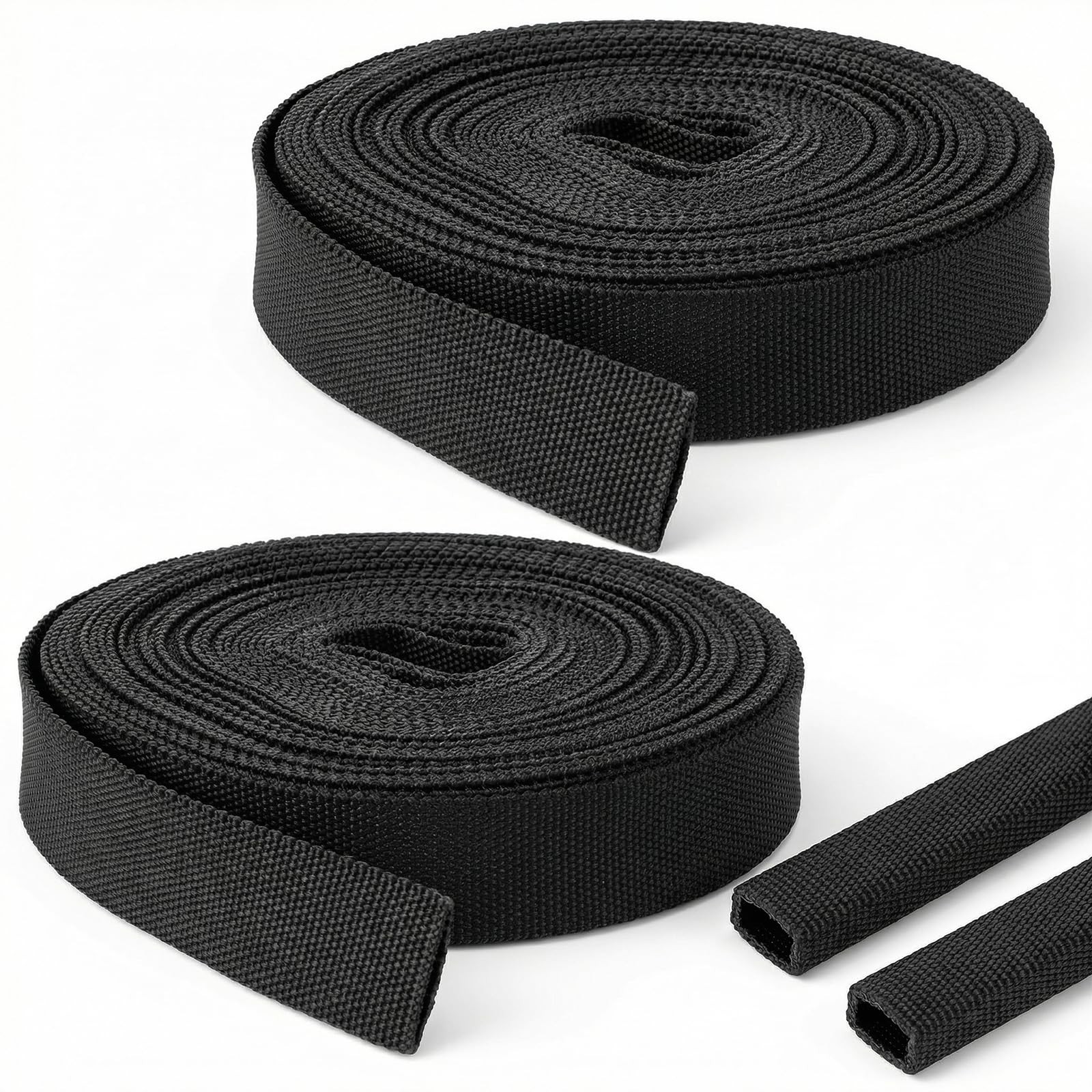 HeavyDuty Hydraulic Hose Protector and Welding Sleeves, 2Pack Nylon Cable Wra...