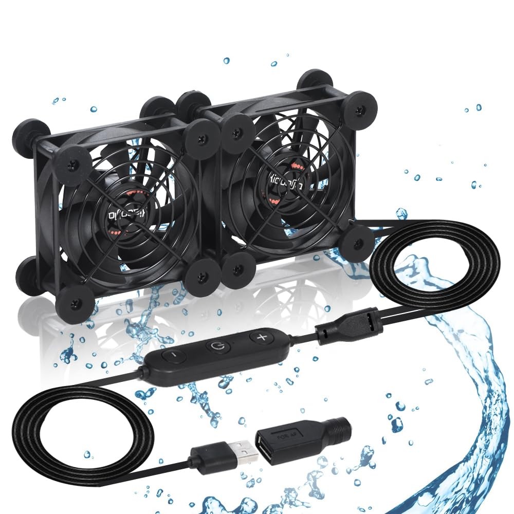 "80mm USB Cooling Fan - 10-Speed for Terrarium, Computer, Router, Xbox"