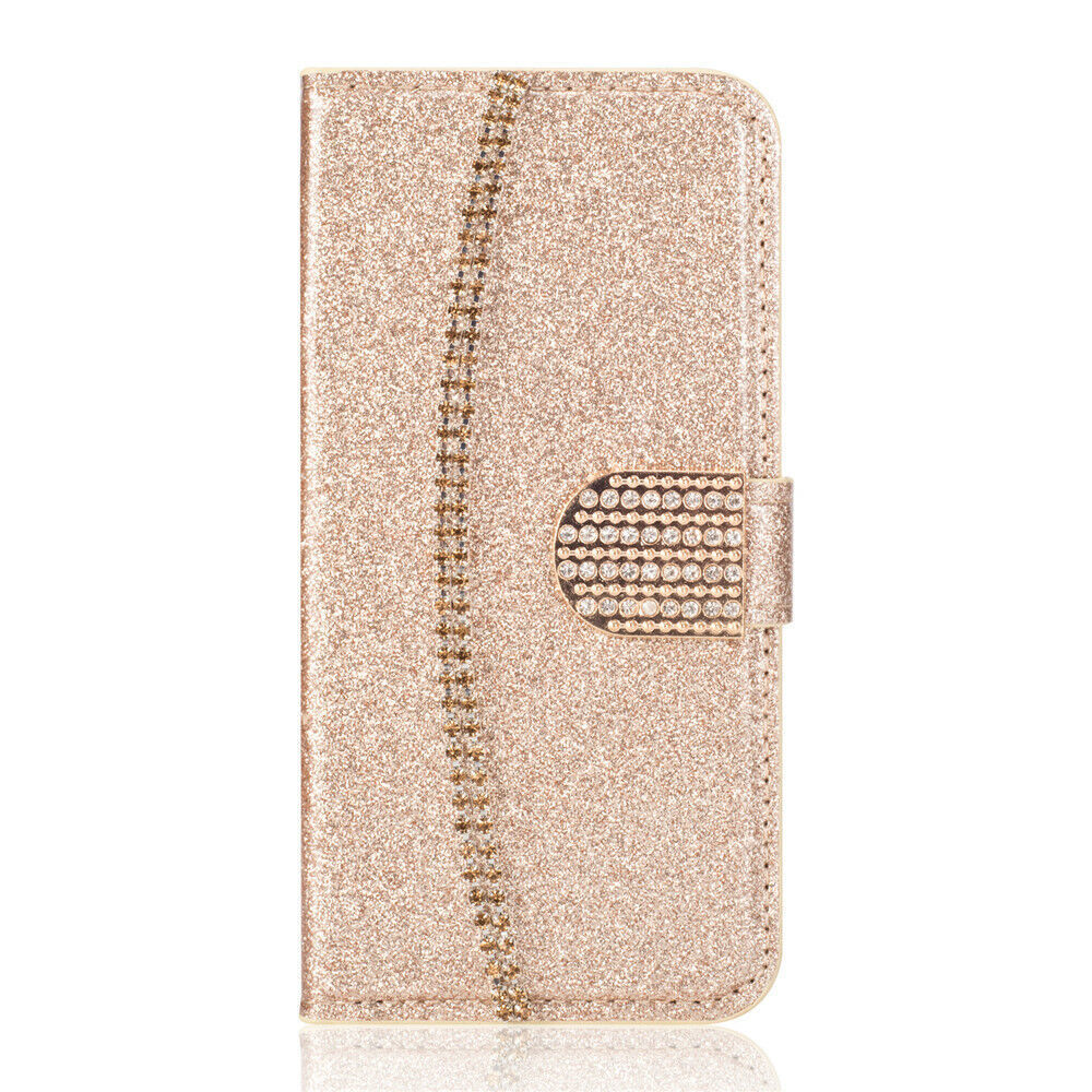 Flip Diamond Crystal Card Wallet Cover Case For A50 A21S A41 A10 A6 A30 Note 20