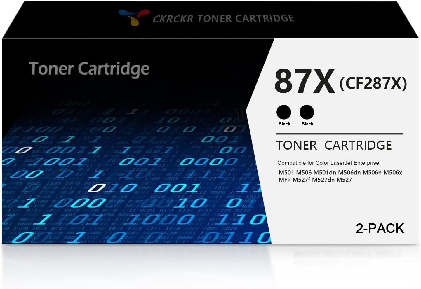 CF287X Toner Cartridge 2-Pack High Yield 36K Compatible HP M506 M501 M527 Series