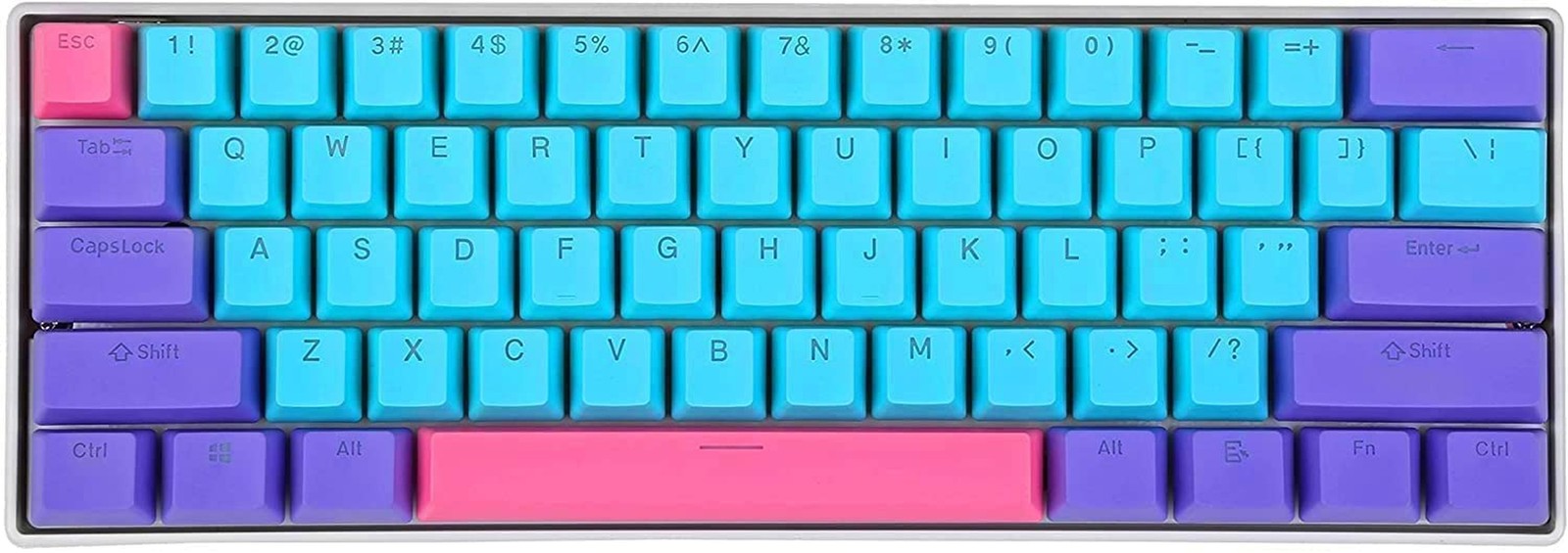 BOYI 60% Wired 61 Mini RGB Mechanical Keyboard,PBT Keycaps Type-C Programmabl...
