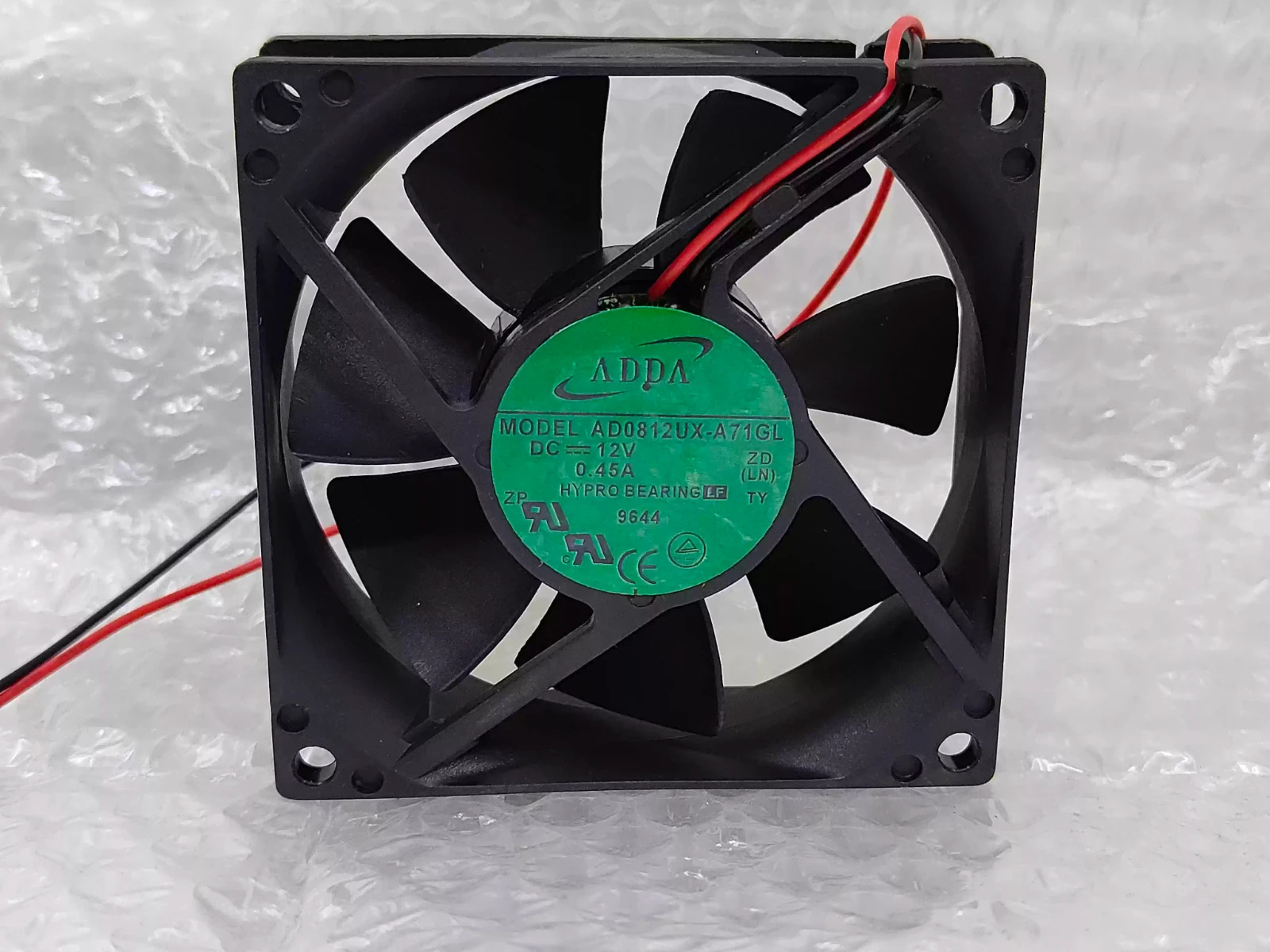 ADDA AD0812UX-A71GL 12V 0.45A 80*25MM 2-Wire Computer Case Cooling Fan