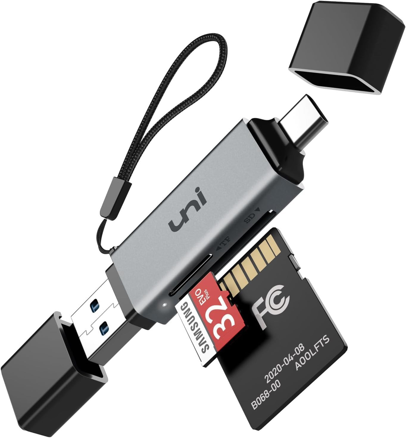 SD Card Reader, High-Speed USB C to Micro SD Card Adapter USB 3.0 Dual