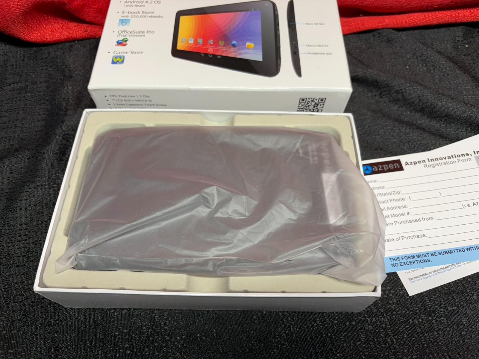Azpen A727 Android Tablet DualCore-A23 , 4GB Storage, Android Tablet - Used