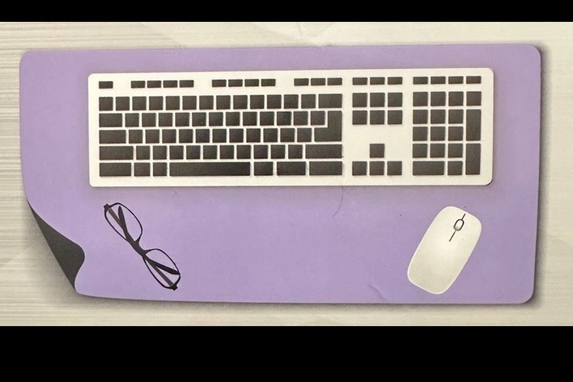 Case Logic Desk Pad 12 In x 28 In Protect Your Desk - Purple Color