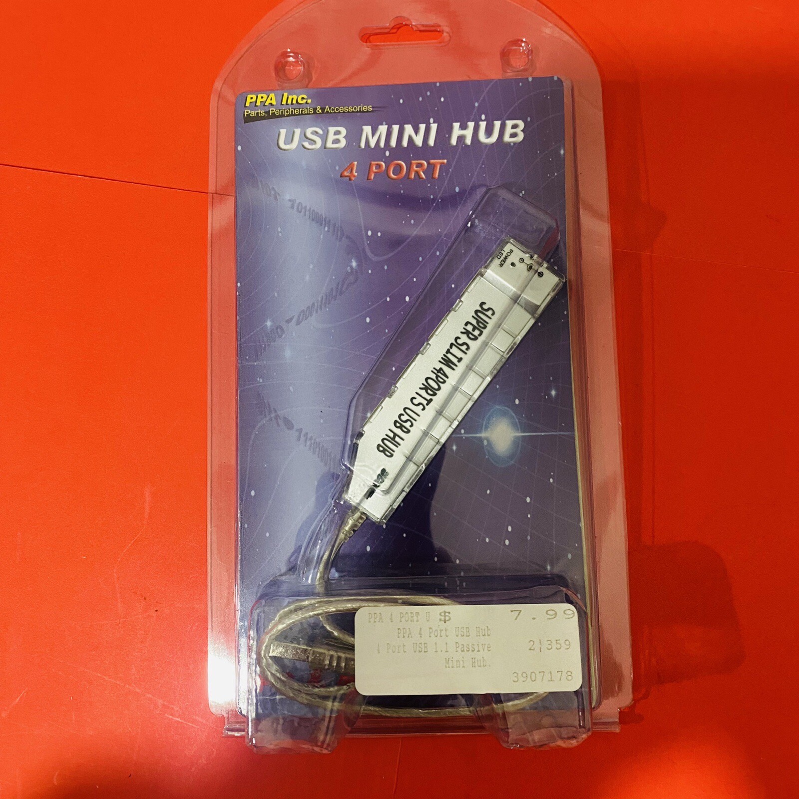 USB Mini hub 4 port Super Slim PPA, Inc 1714 NOS PC & Mac