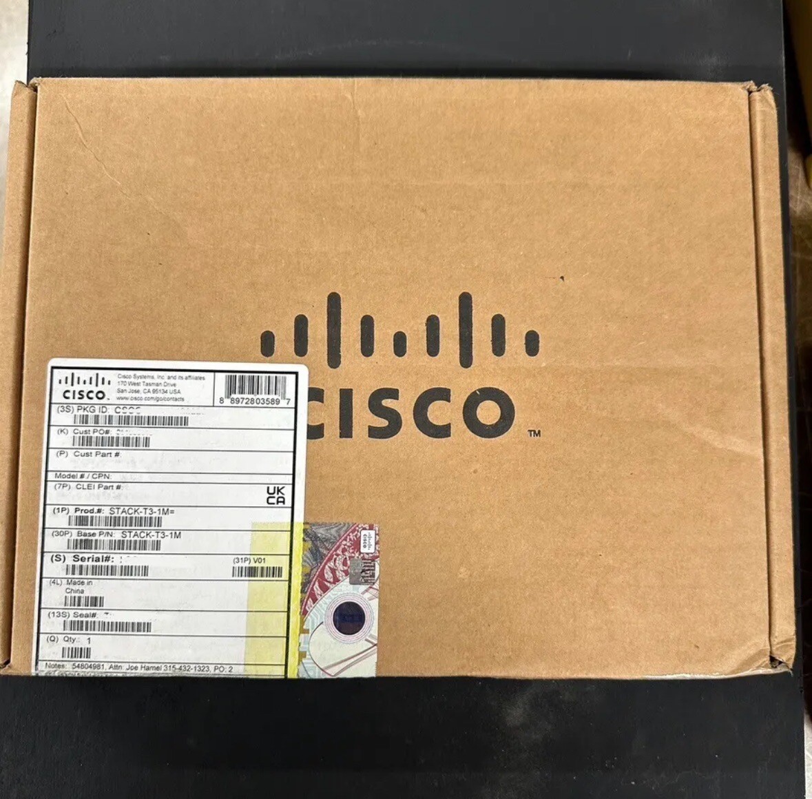 Cisco STACK-T3-1M  Stacking Cable Brand New