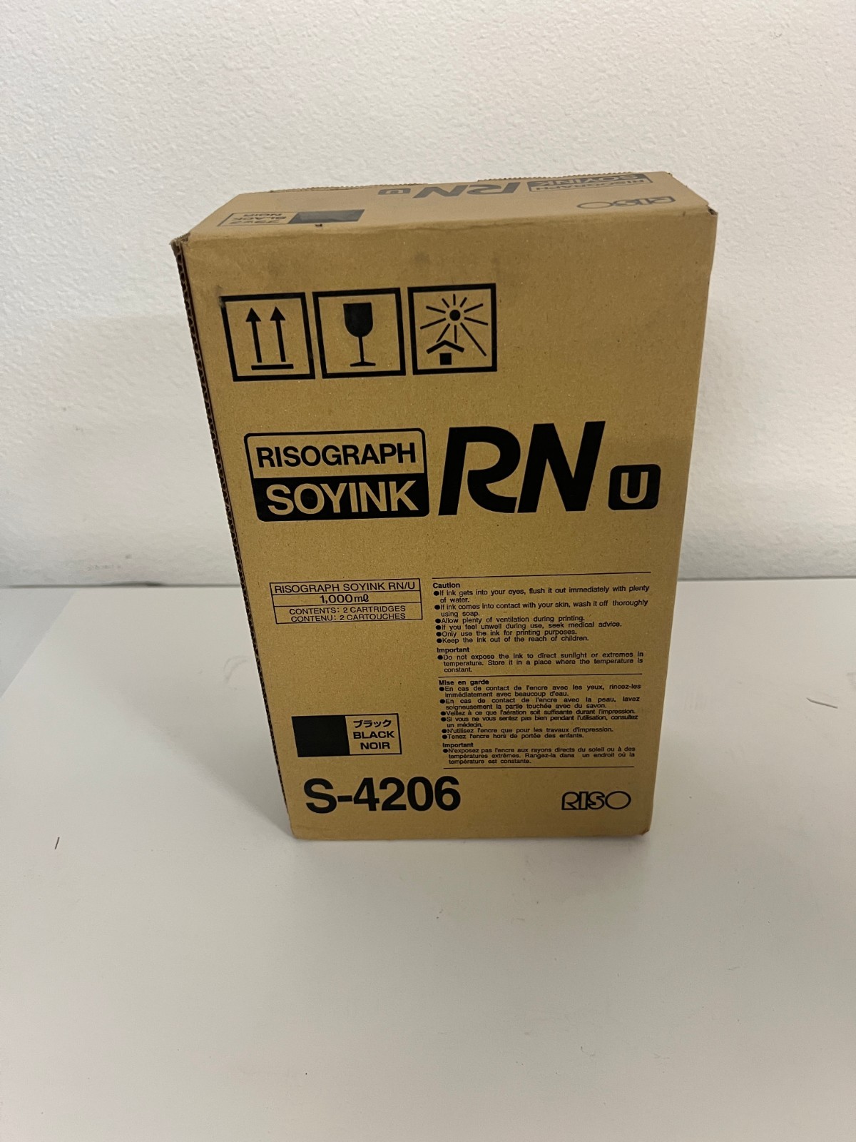 Risograph Riso Soyink Black 1000mL Bottles Two Pack S-4206