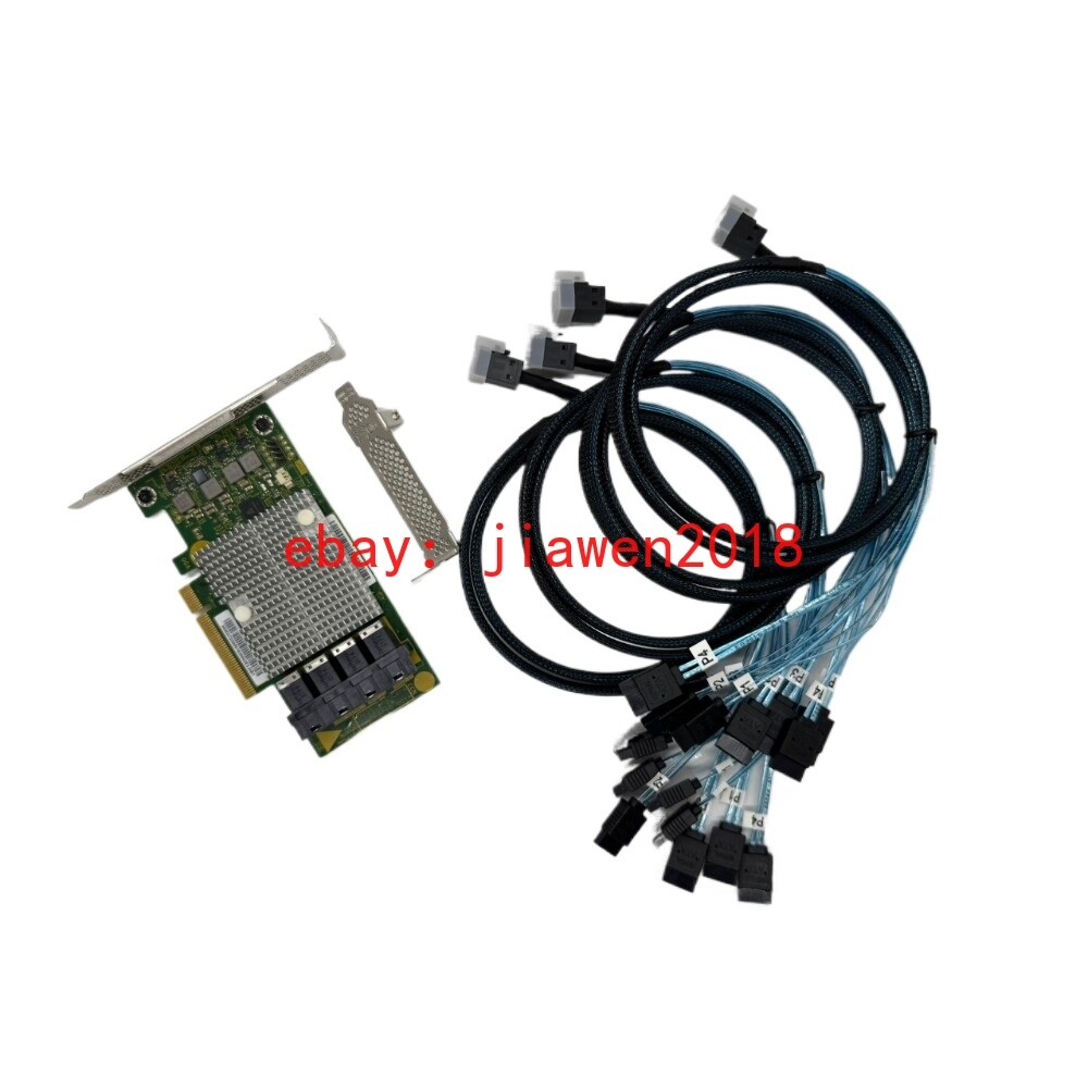 OEM 9305-16i LSI SAS3216 12Gbps HBA IT mode ZFS TrueNAS Unraid +4* SFF-8643 SATA