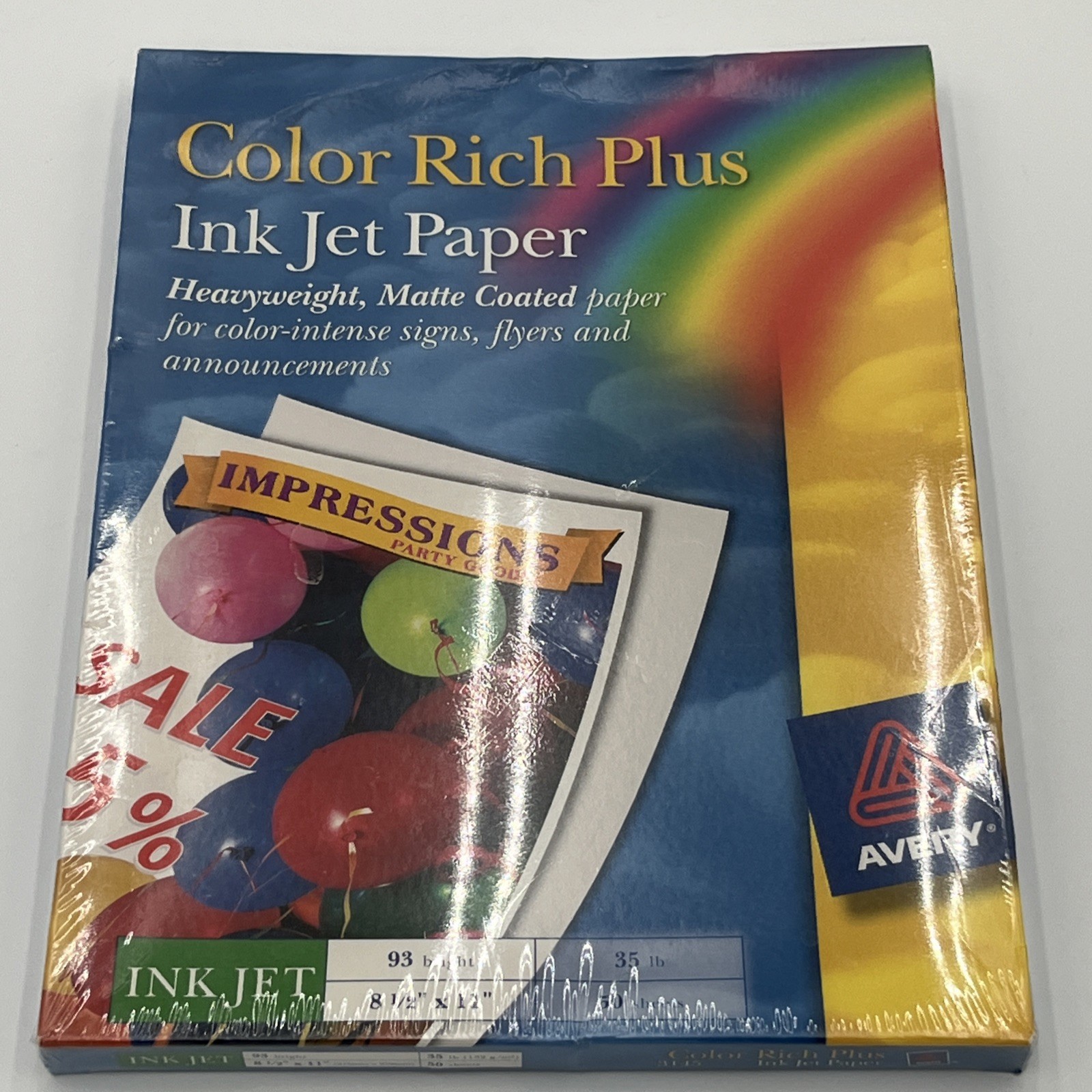Avery 3145 Heavyweight Matte Color Rich Ink Jet, Thick Paper (50 sheets) New NOS