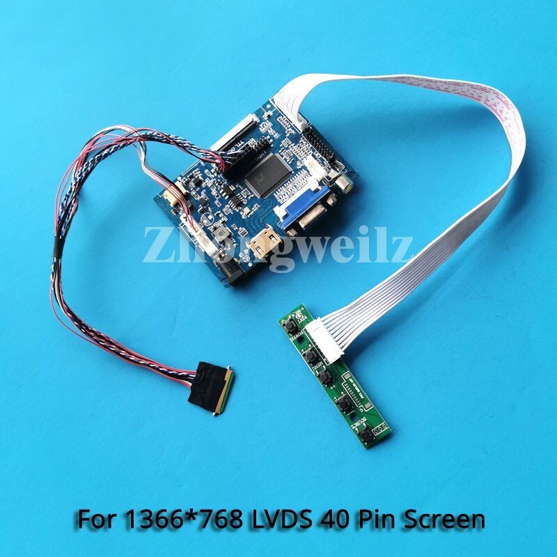 For LTN156AT05-S01/U09/Y02 VGA AV HDMI Screen LVDS 40 Pin 1366x768 Driver Board 