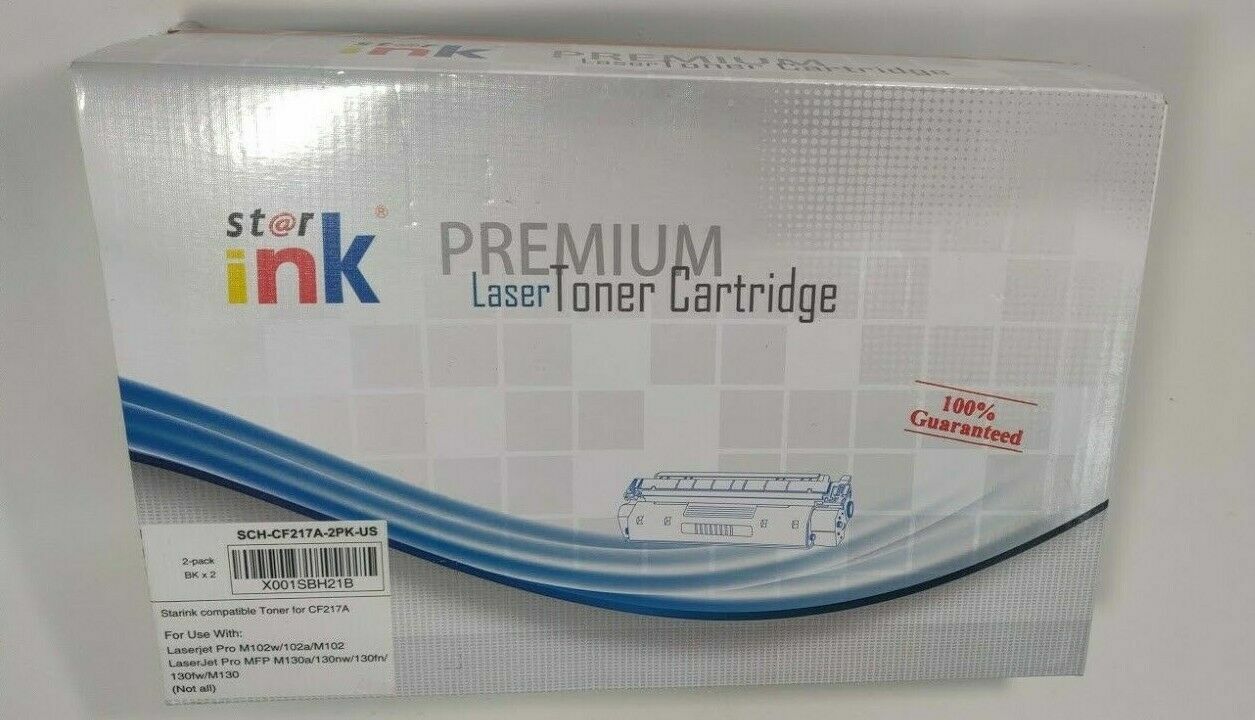 StarInk Premier Laser Toner Cartridge Compatible HP CF217A Black 2Pk M130A NW FN