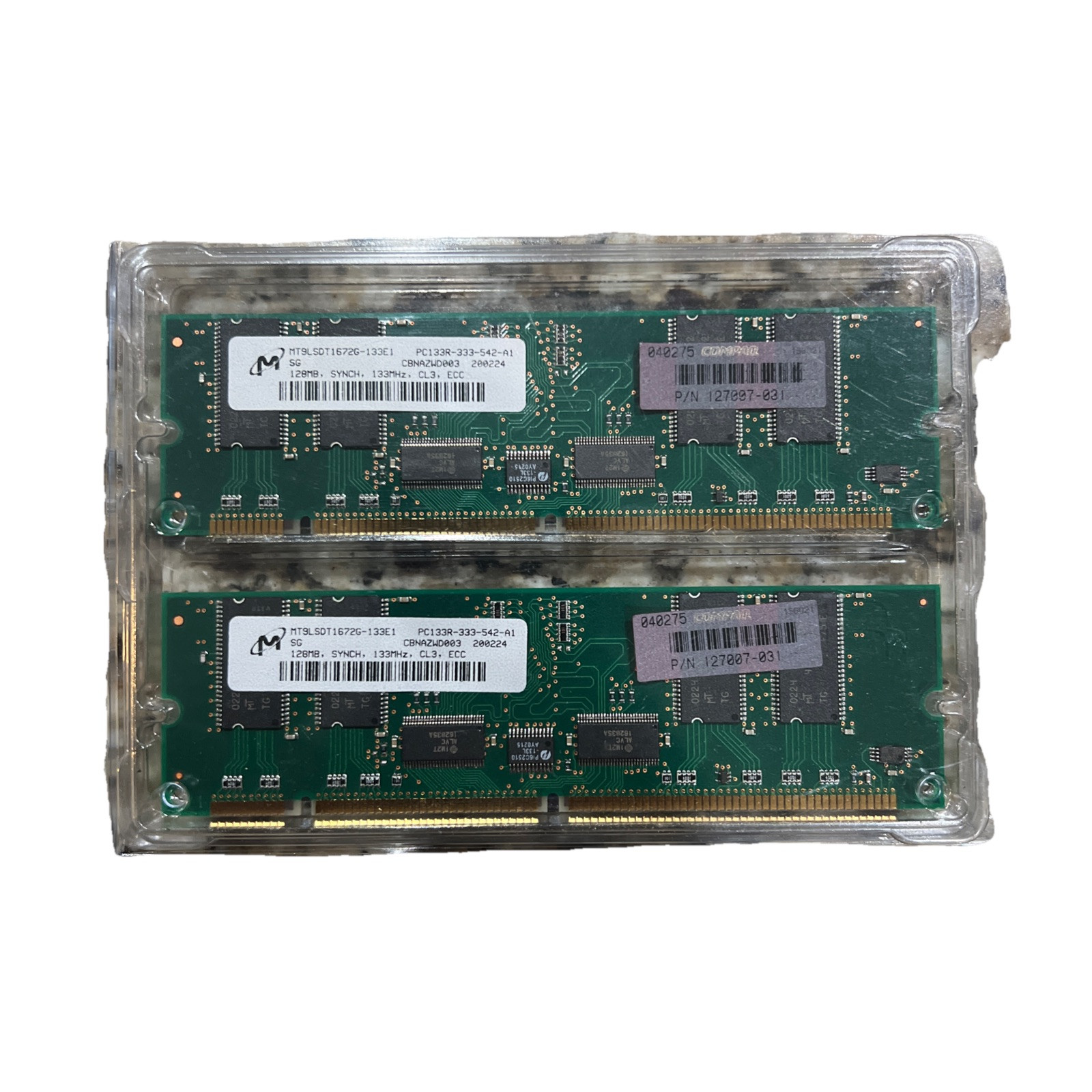 Micron MT9LSDT1672G-133E1 Computer Memory 128MB SYNCH 133MHz CL3 ECC (Lot of 2)