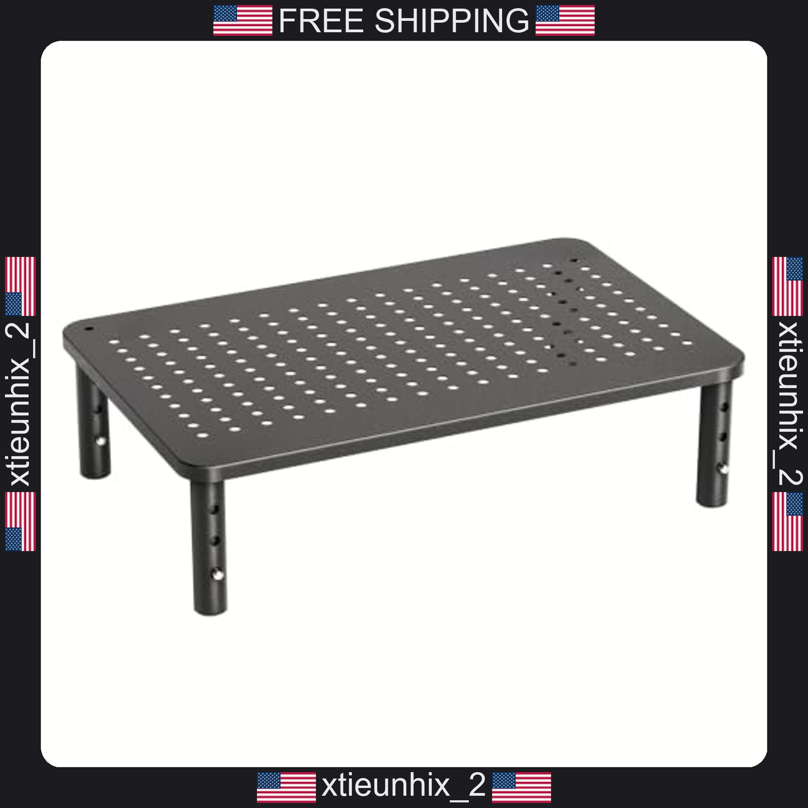 Ergonomic Monitor Stand Riser with Adjustable Height and Ventilation