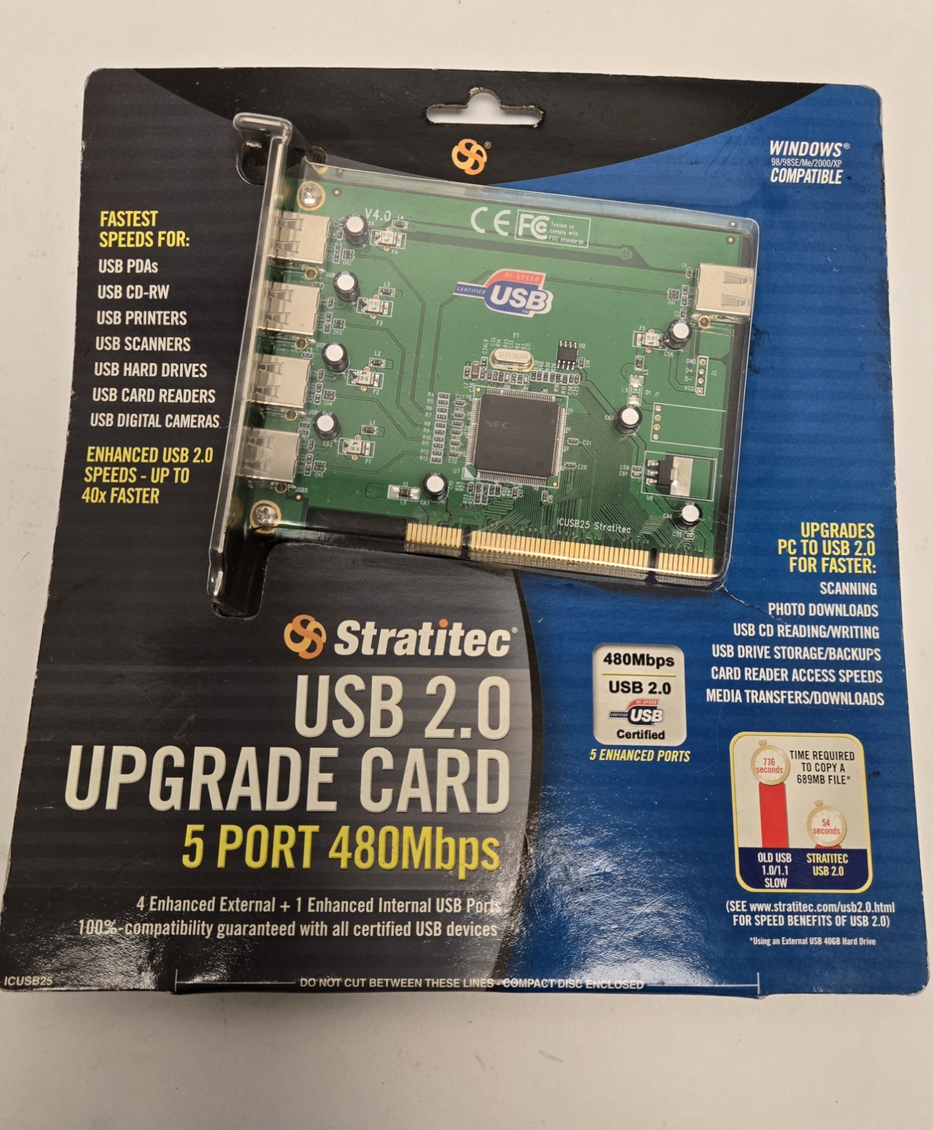 STRATITEC USB 2.0 UPGRADE CARD 5 PORT 1480 MBPS.
