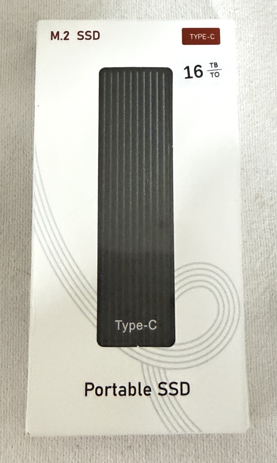 Hard Disk Portable SSD M.2 SSD 16TB Type C Black