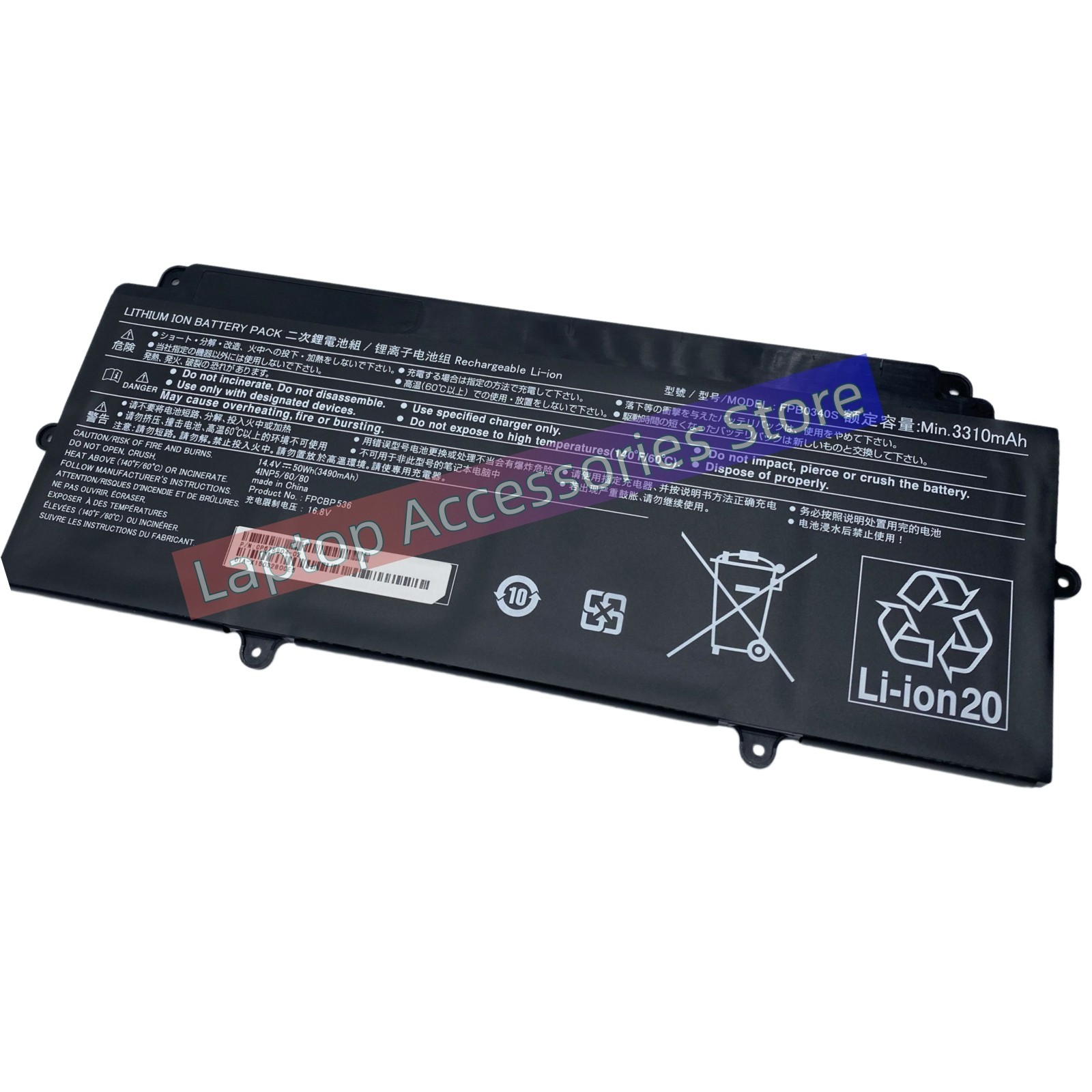 FPB0340S FPCBP536 Battery for Fujitsu LifeBook U937 U938 U939 U939X U9310 U9311X