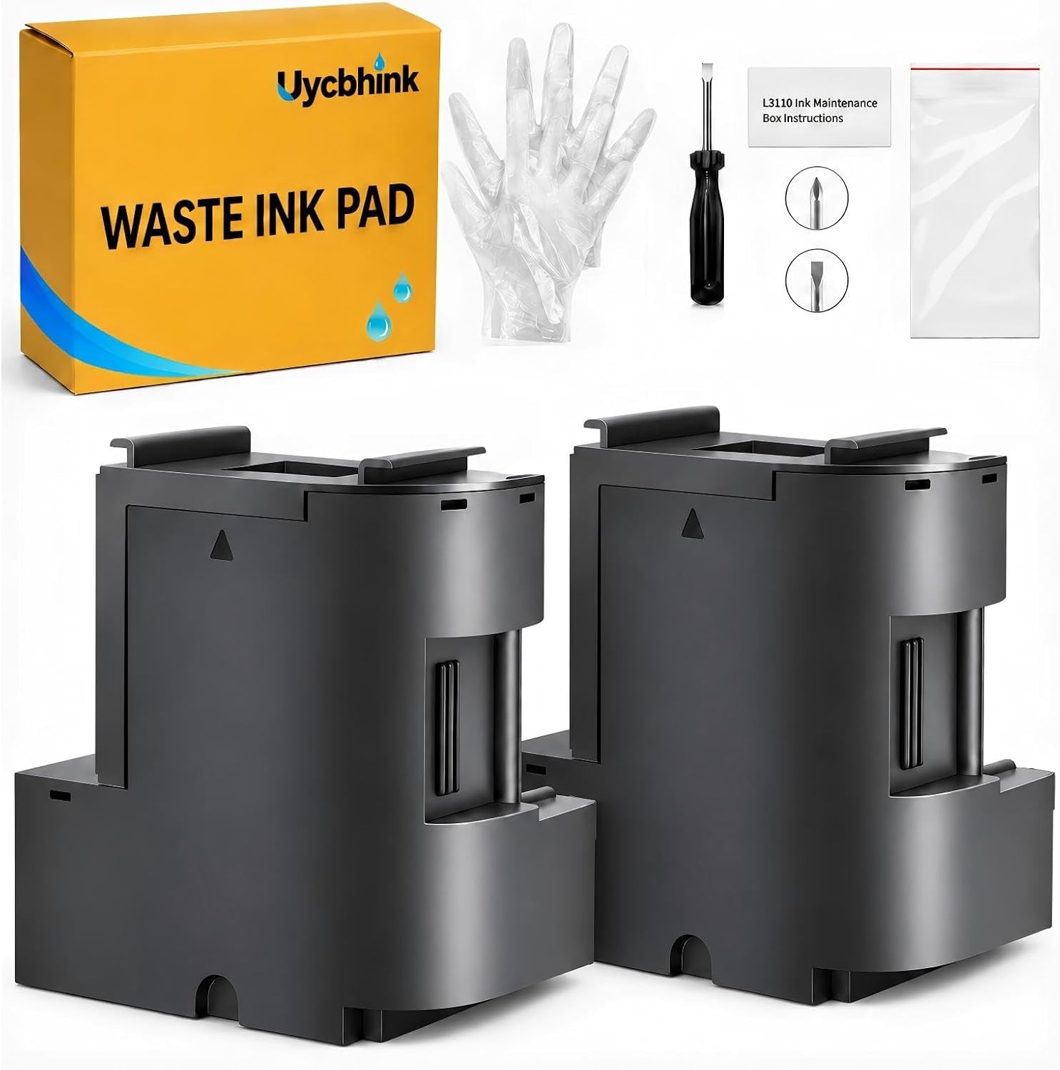 2 Packs Waste Ink Pad Replacement Compatible with Epson ET-2850 ET-2760