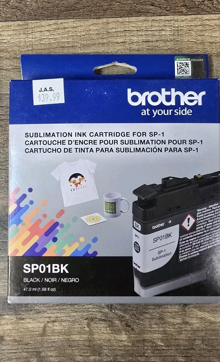 Brother SP01BK Black Sublimation Ink Cartridge New 8/2025