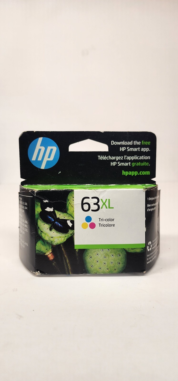 HP 63XL Tri-Color Genuine Original Ink Cartridge F6U63AN New Sealed Exp.07/25