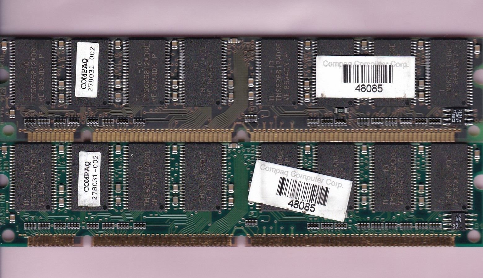 64MB 2x32MB PC-66 Compaq 278031-002 Texas Instruments TI Ram Kit PC66 3.3V SDRAM